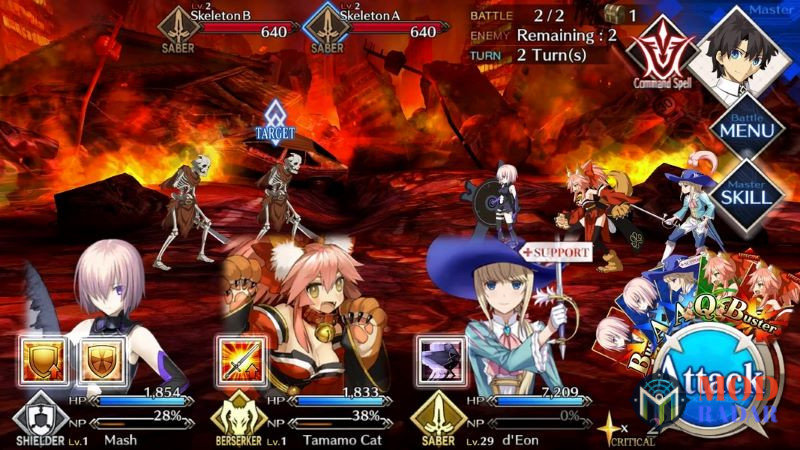 Màn hình chiến đấu của Fate Grand Order Apk