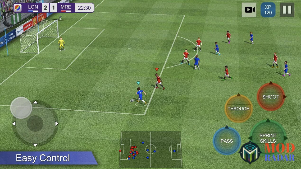 Game Pro Soccer Online APK rất dễ điều khiển