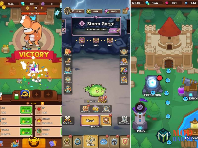 hack slime village 3 Tải Hack Slime Village (MOD Menu, Vô Hạn Tiền) v1.2.0 Chinh Phục Phụ Bản Và Đối Đầu Boss Khổng Lồ Trong Hack Slime Village