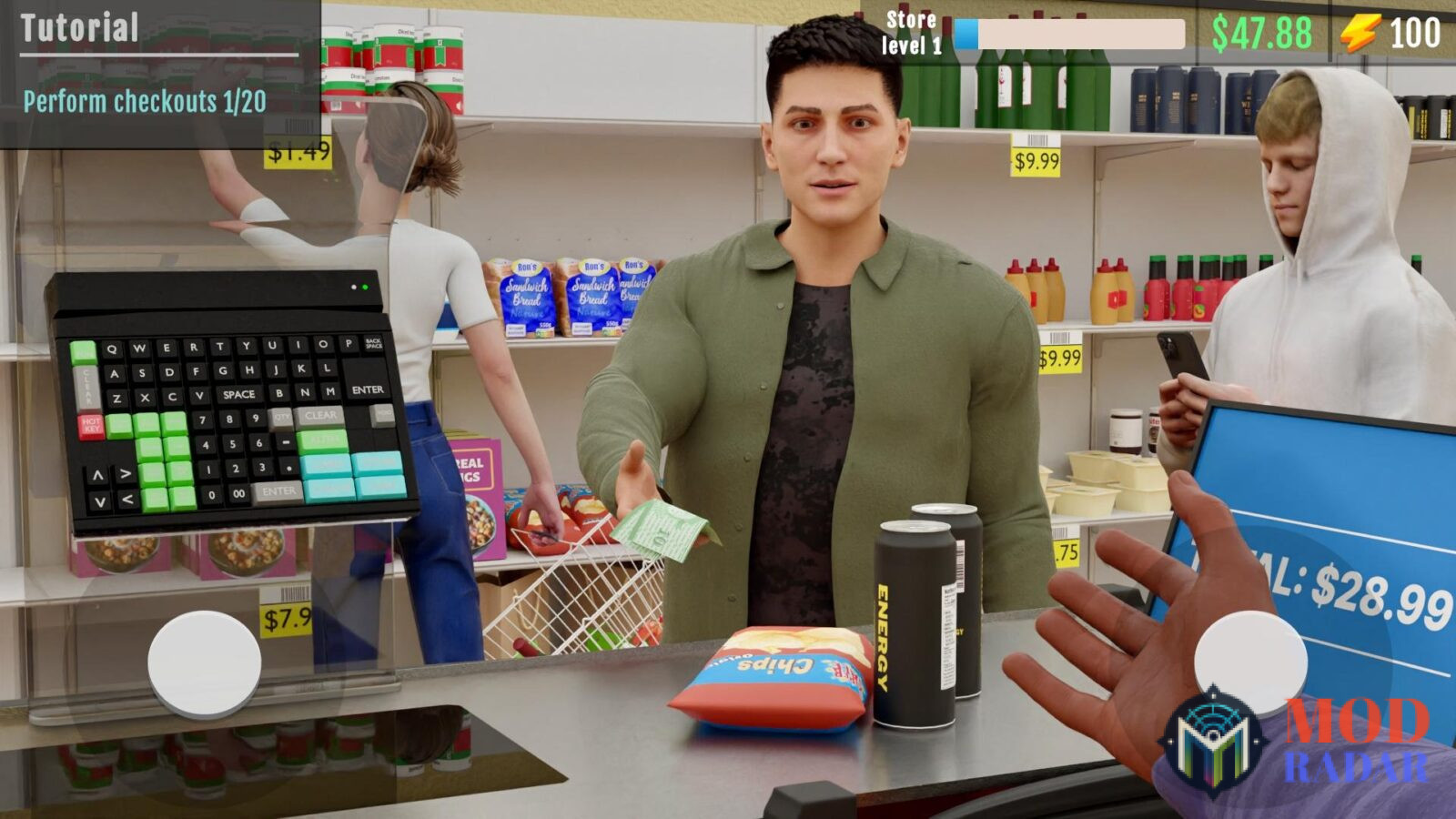 Hoàn tất cài đặt và trải nghiệm Supermarket Simulator APK