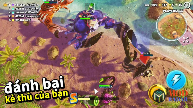 king of crabs tran chien sinh ton kich tinh giua cac loai cua Tải King Of Crabs Hack (Full Tiền, Ngọc Trai, Mở Khóa Nhân Vật) v1.21.0 King Of Crabs Trận Chiến Sinh Tồn Kịch Tính Giữa Các Loài Cua