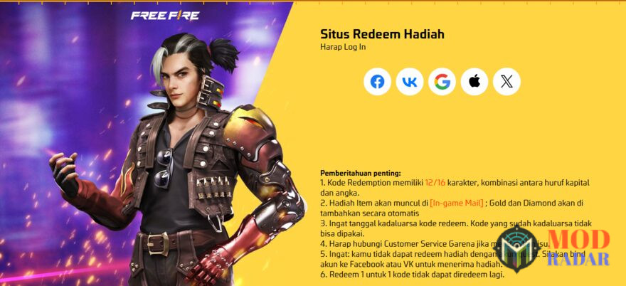 situs kode redeem ff sg2