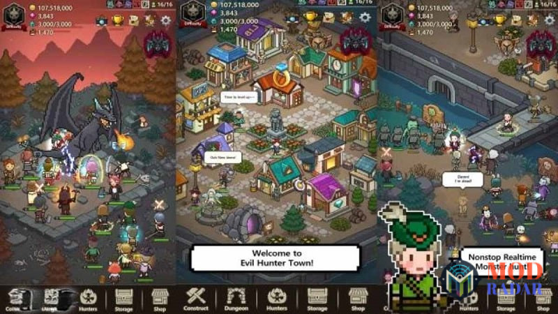 Lối chơi cơ bản của Evil Hunter Tycoon