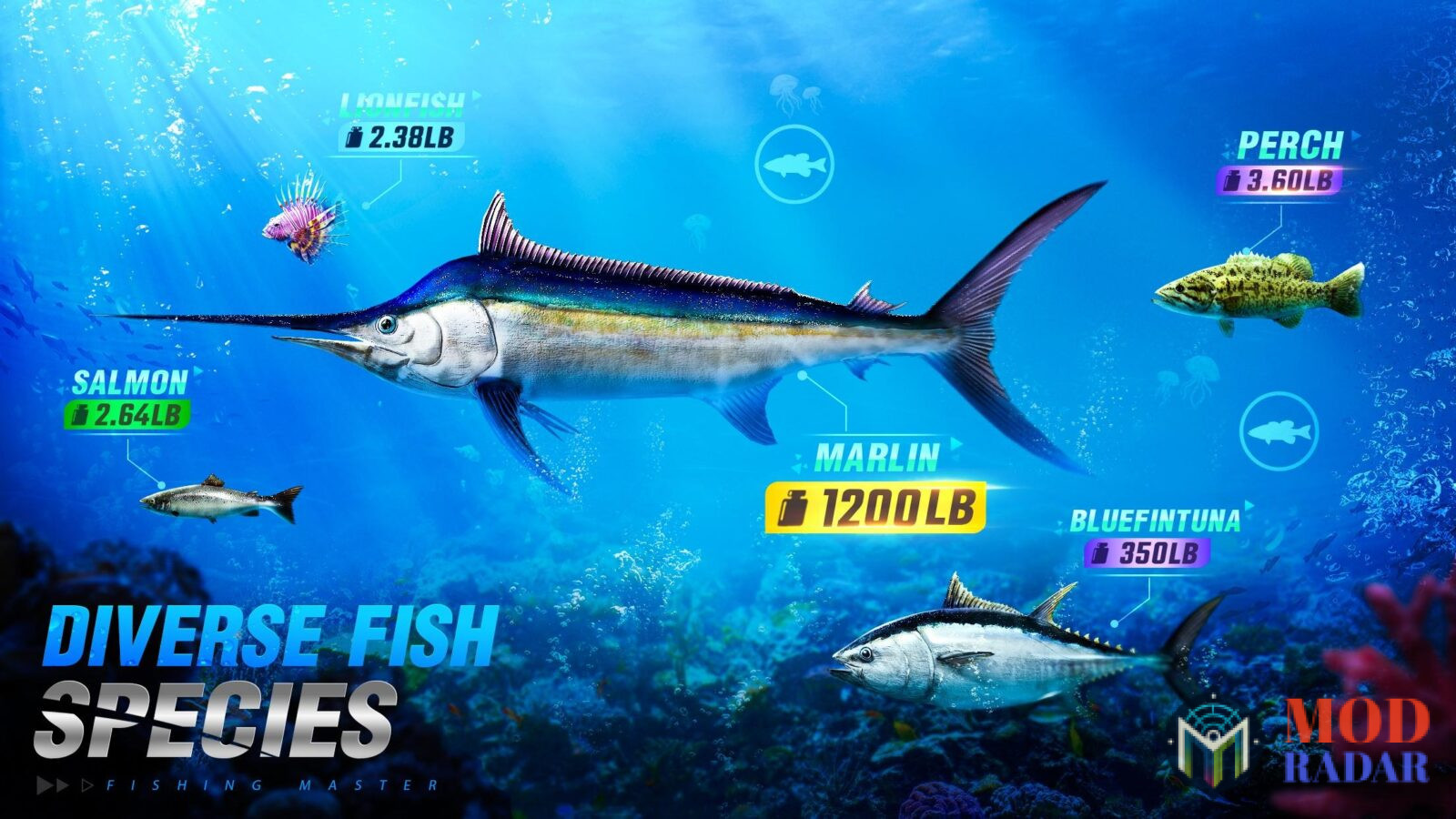 Mở khoá loài cá hiếm trong game Fishing Master