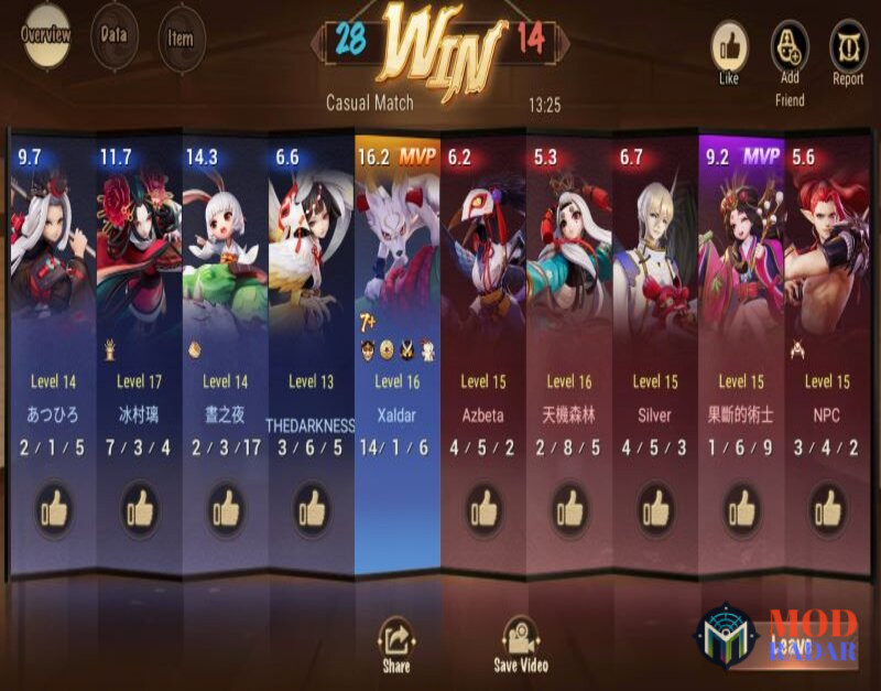 Giao diện game Onmyoji Arena Apk