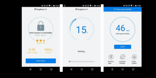 Giao diện của Kingroot Apk đơn giản về dễ sử dụng