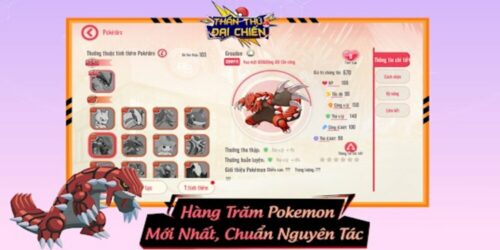 Hàng trăm Pokemon mới nhất