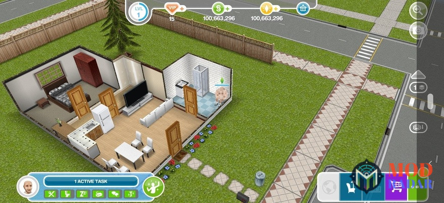 rumah di the sims freeplay