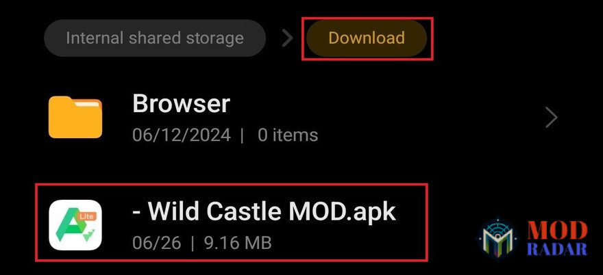 instal wild castle mod apk