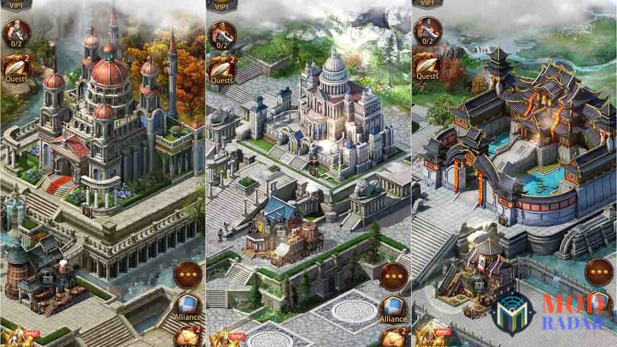 Xây dựng quân đội trong Evony Apk