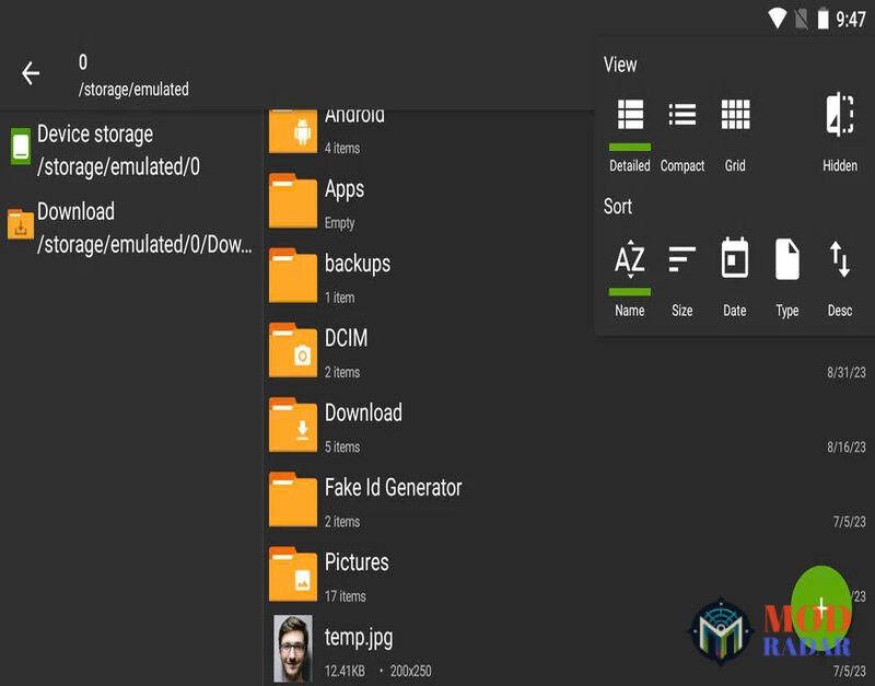 ZArchiver Apk cho phép bạn quản lý tệp
