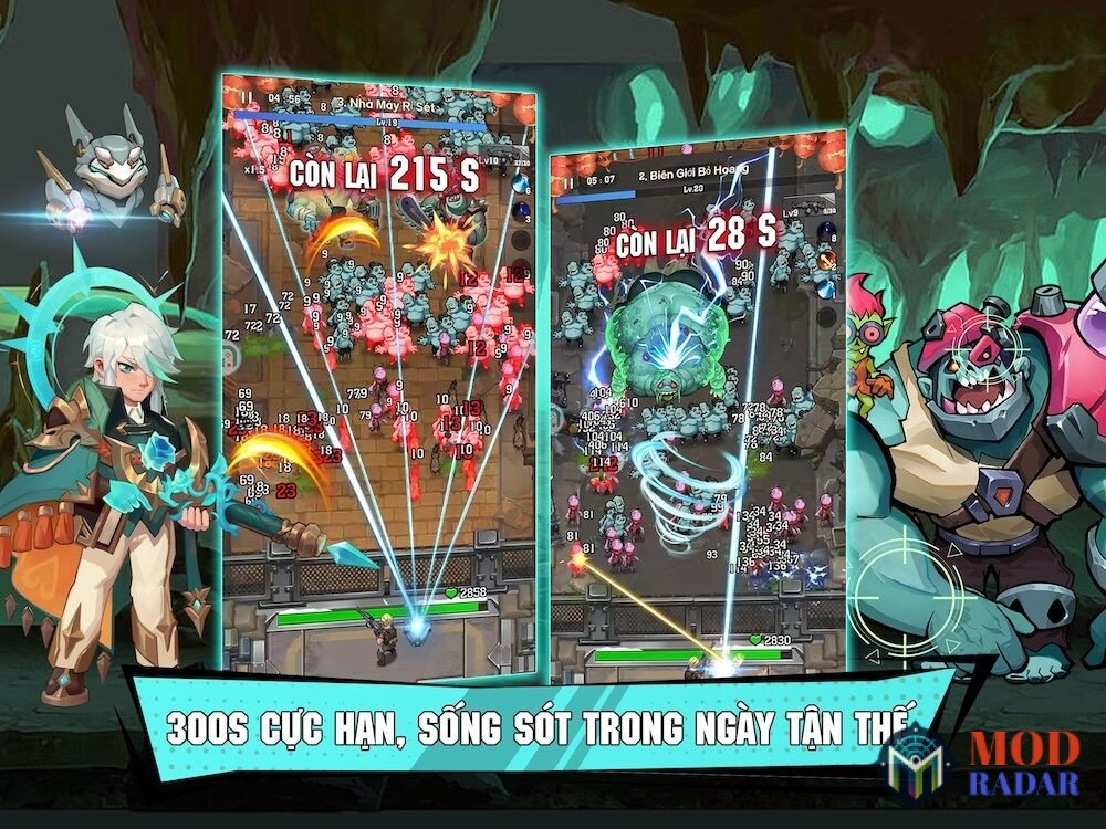 Hack Zombie Boom có lối chơi phòng thủ chiến thuật