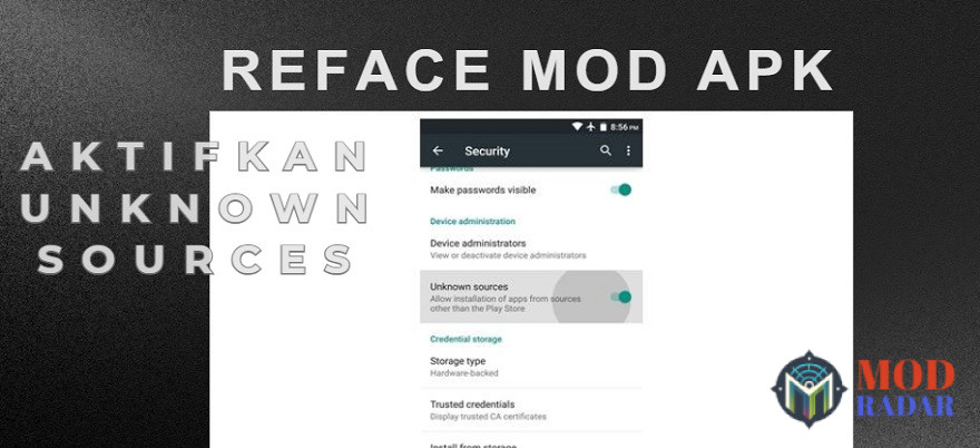 Atur setting Hp sebelum memasang Reface Mod Apk