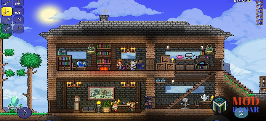 Bangun rumah di Terraria Apk