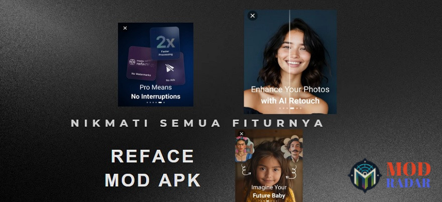 Bebas pakai semua fitur Reface Mod Apk yang kamu mau