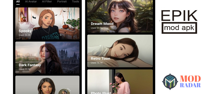 Beragam fitur AI ada di Epik Mod Apk