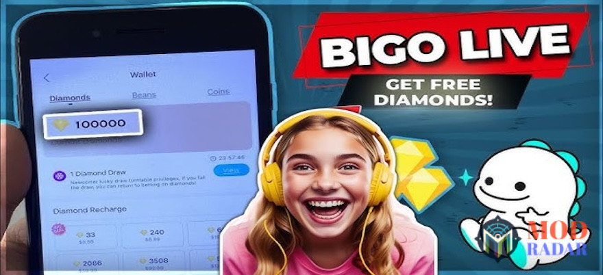 Diamond tak terbatas di Bigo Live Apk