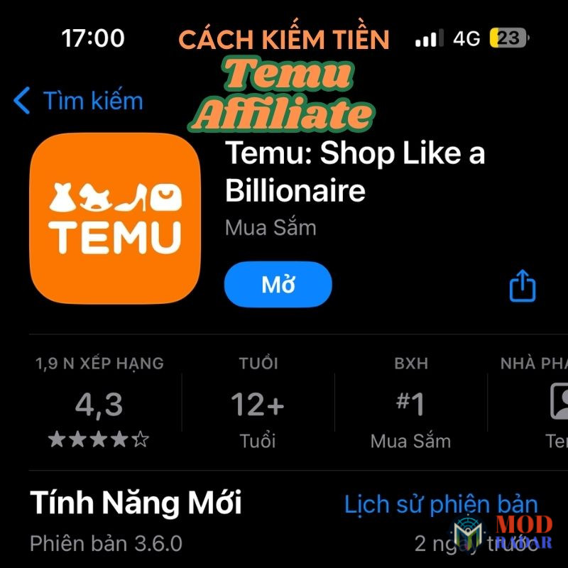 Cách kiếm tiền Temu Affiliate