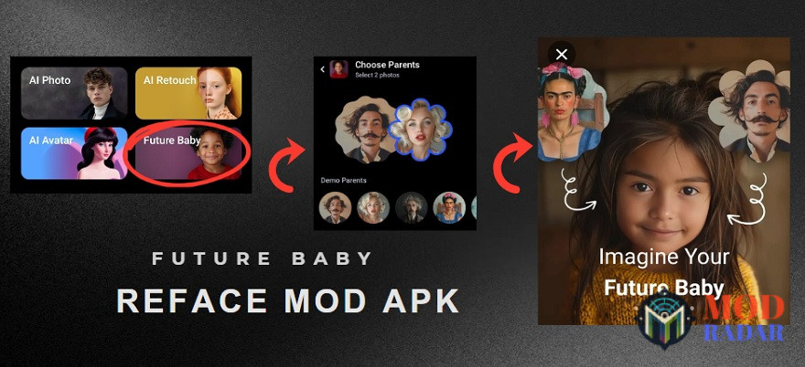 Cek yuk bayimu di masa depan dengan Reface Mod Apk