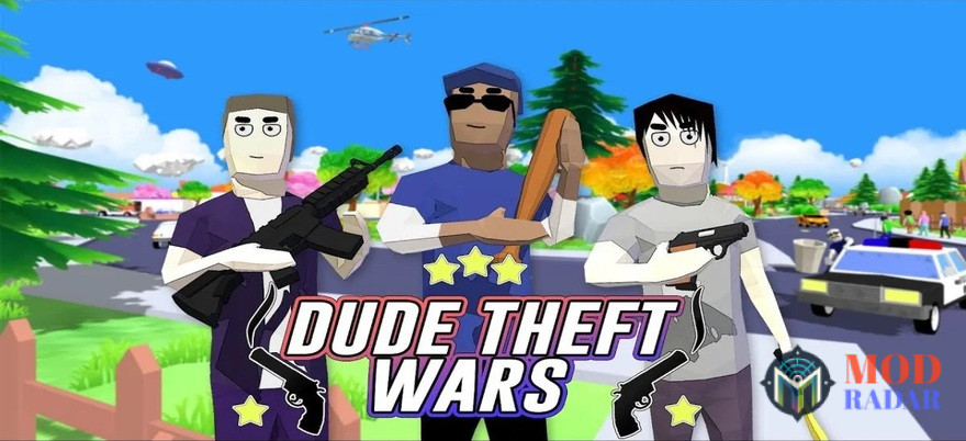 Dude Theft Wars Mod APK Cover