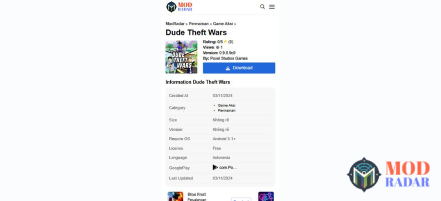 download Dude Theft Wars Mod APK