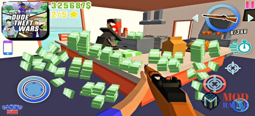 Robbing on Dude Theft Wars Mod APK