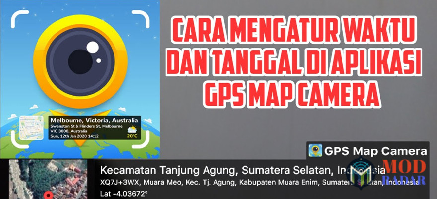 Cara atur tanggal dan wakti GPS Map Camera Mod Apk