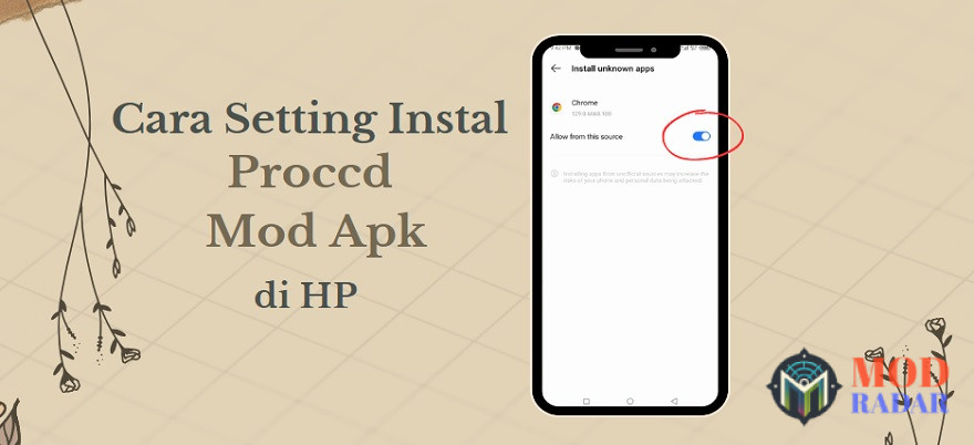 Gampang banget cara setting hp buat nginstal Proccd Mod Apk