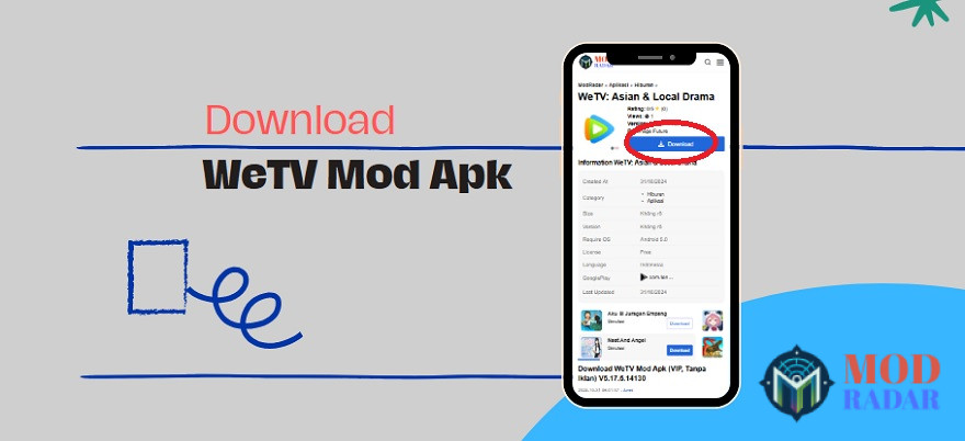 Klik pada tombol download WeTV Mod Apk