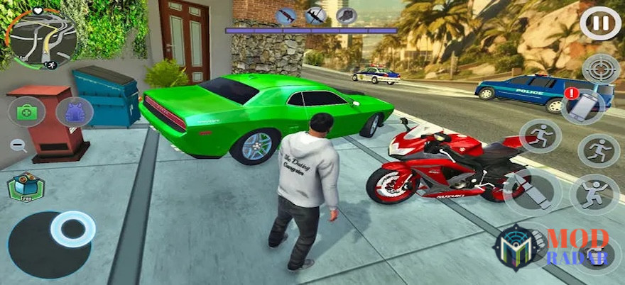 Motor dan Mobil di Mod Mafia City Apk