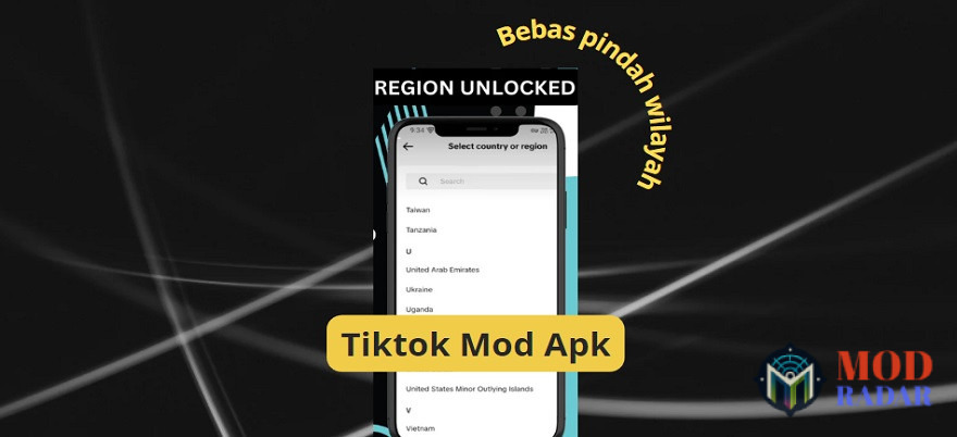 Mudah nonton konten dari negara lain di Tiktok Mod Apk