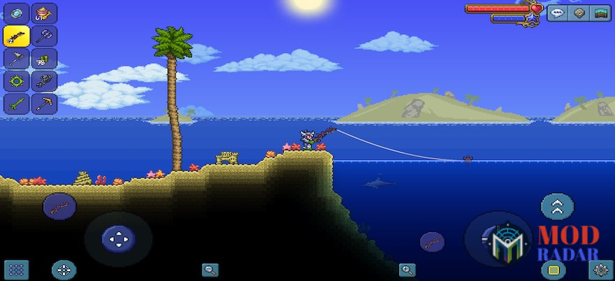 Mulai permainan dari nol di Terraria Apk