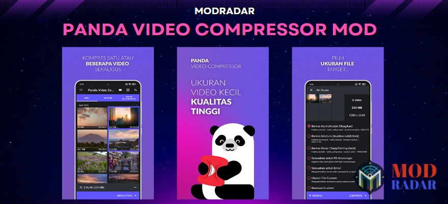 Panda Video Compressor Mod pilihan terbaik memperkecil video