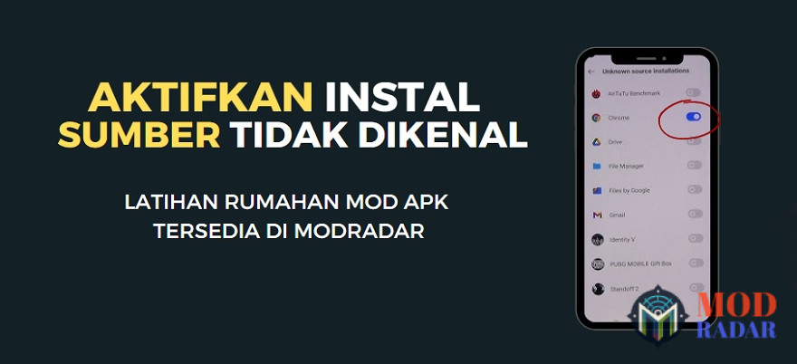 Perlu mengaktifkan sumber tidak dikenal sebelum menginstal Latihan Rumahan Mod Apk