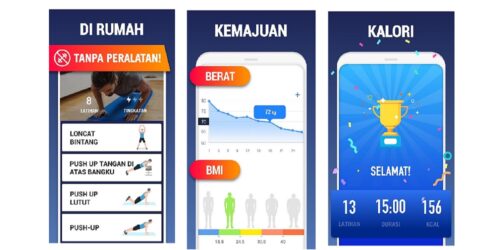 Progres berlatih dengan Latihan Rumahan Mod Apk