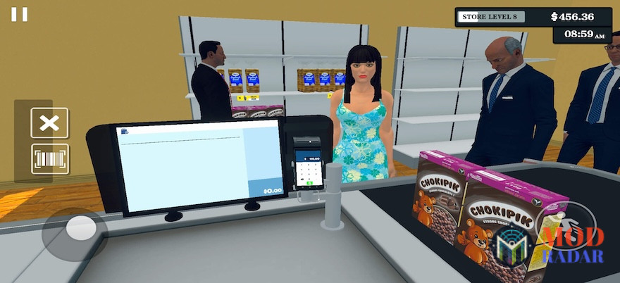 Proses jual beli di Supermarket Simulator Mod Apk