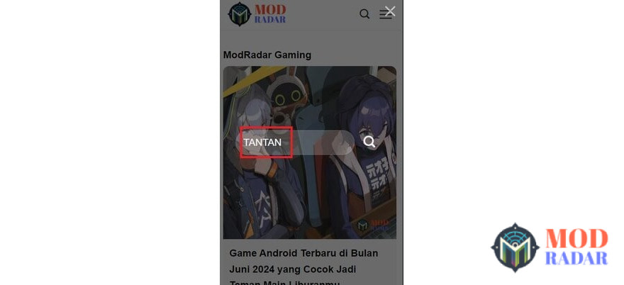 Ketik pencarian untuk temukan Tantan Mod Apk