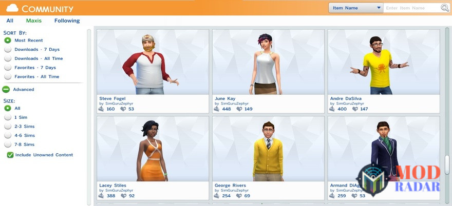 karakter The Sims 4 MOD