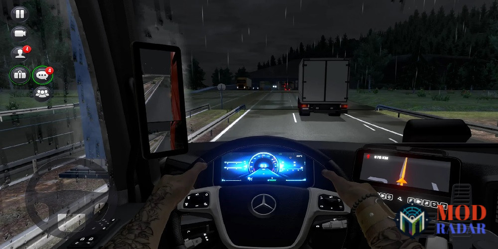 Truck Simulator Ultimate Mod APK Driving in the rain