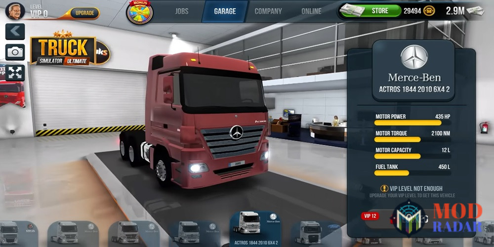 Truck Simulator Ultimate Mod APK Red Mercy Truck