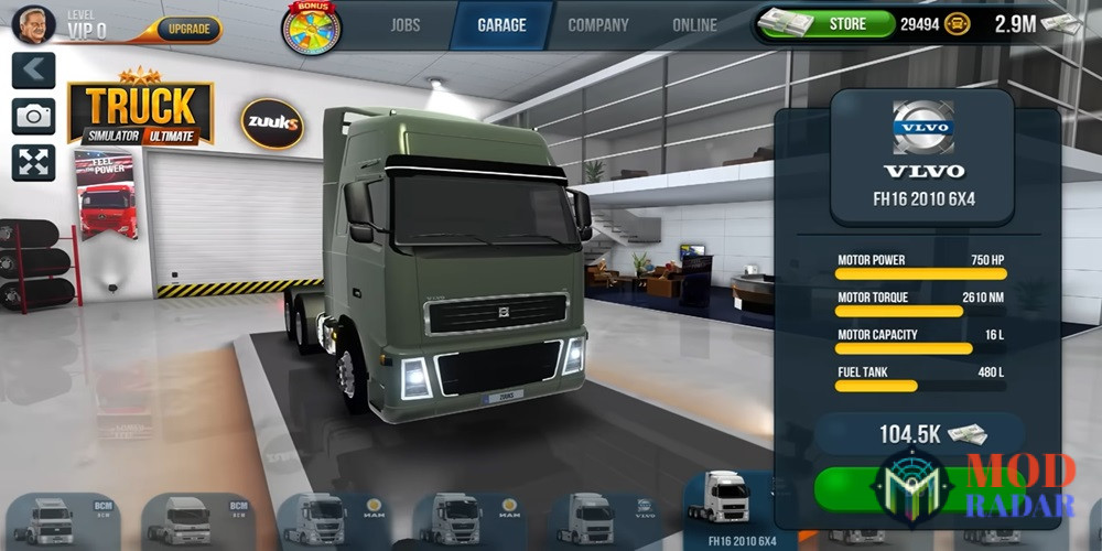 Truck Simulator Ultimate Mod APK volvo FH16