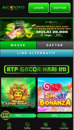 bigsloto punya apk mobile yang menarik