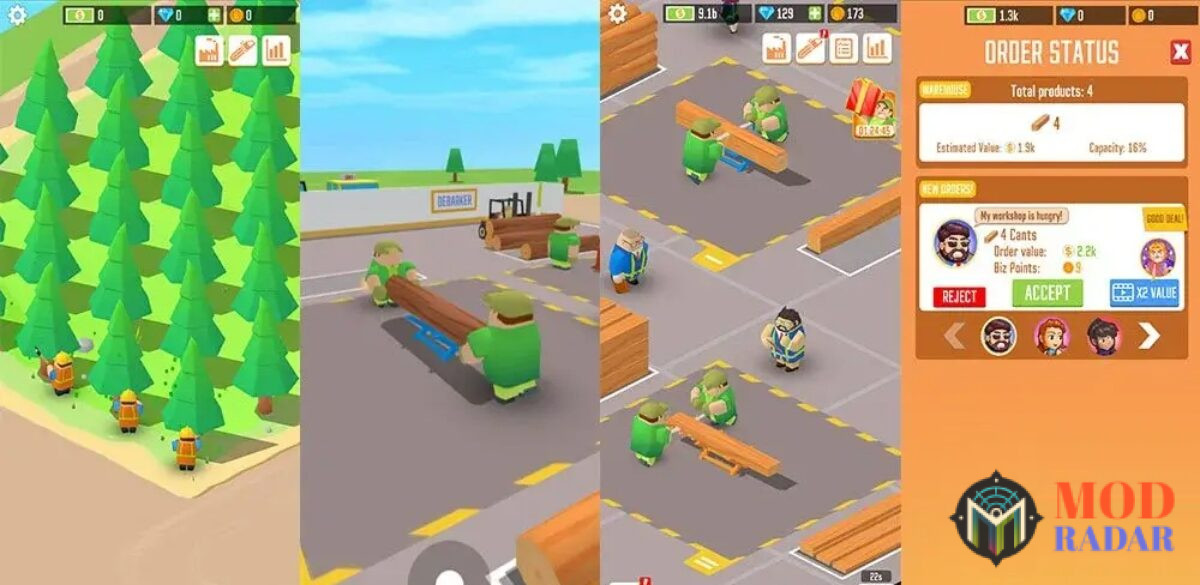 bisnis kayu di Lumber Inc Mod Apk