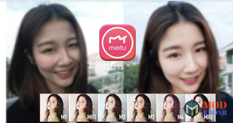 Bộ lọc của Meitu Mod Apk sẽ giúp bạn có được tấm ảnh sắc nét và xinh đẹp hơn