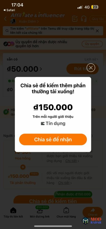 Cách kiếm tiền temu affiliate