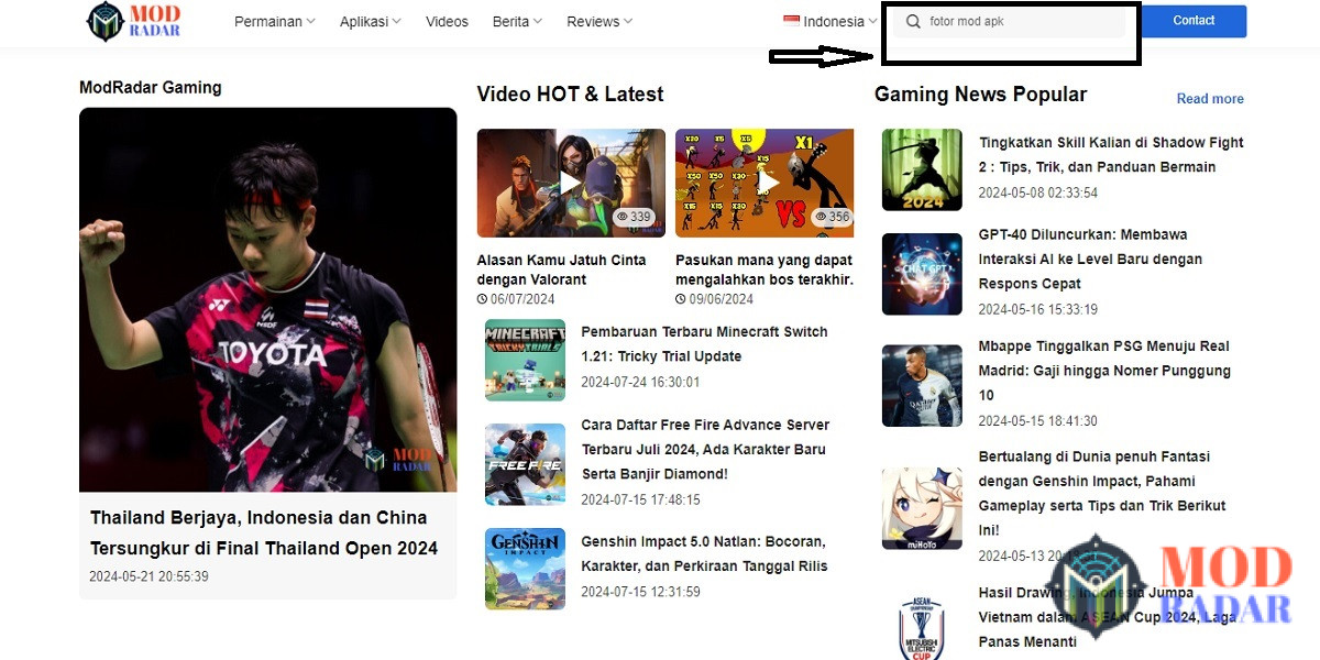 cara search fotor mod apk di modradar