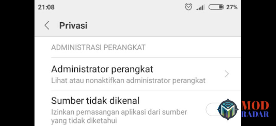 Izinkan install setelah download messenger