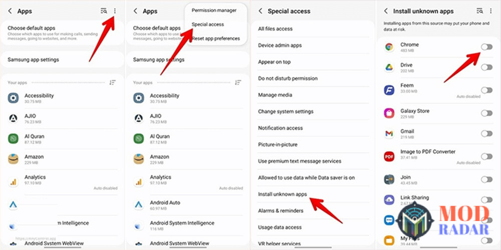 enable unknown sources to install Animesuge APK