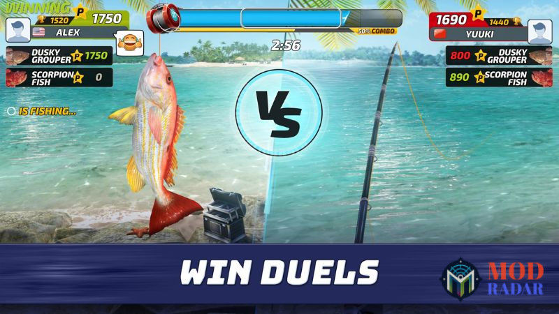 fishing clash do hoa 3d sac net va am thanh song dong Tải Hack Fishing Clash Mod APK (Vô Hạn Tiền, Câu Cá Tự Động) v1.0.445 Fishing Clash Đồ Họa 3D Sắc Nét Và Âm Thanh Sống Động