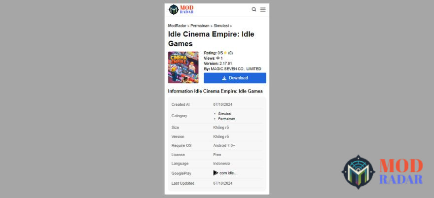 download idle cinema empire mod apk